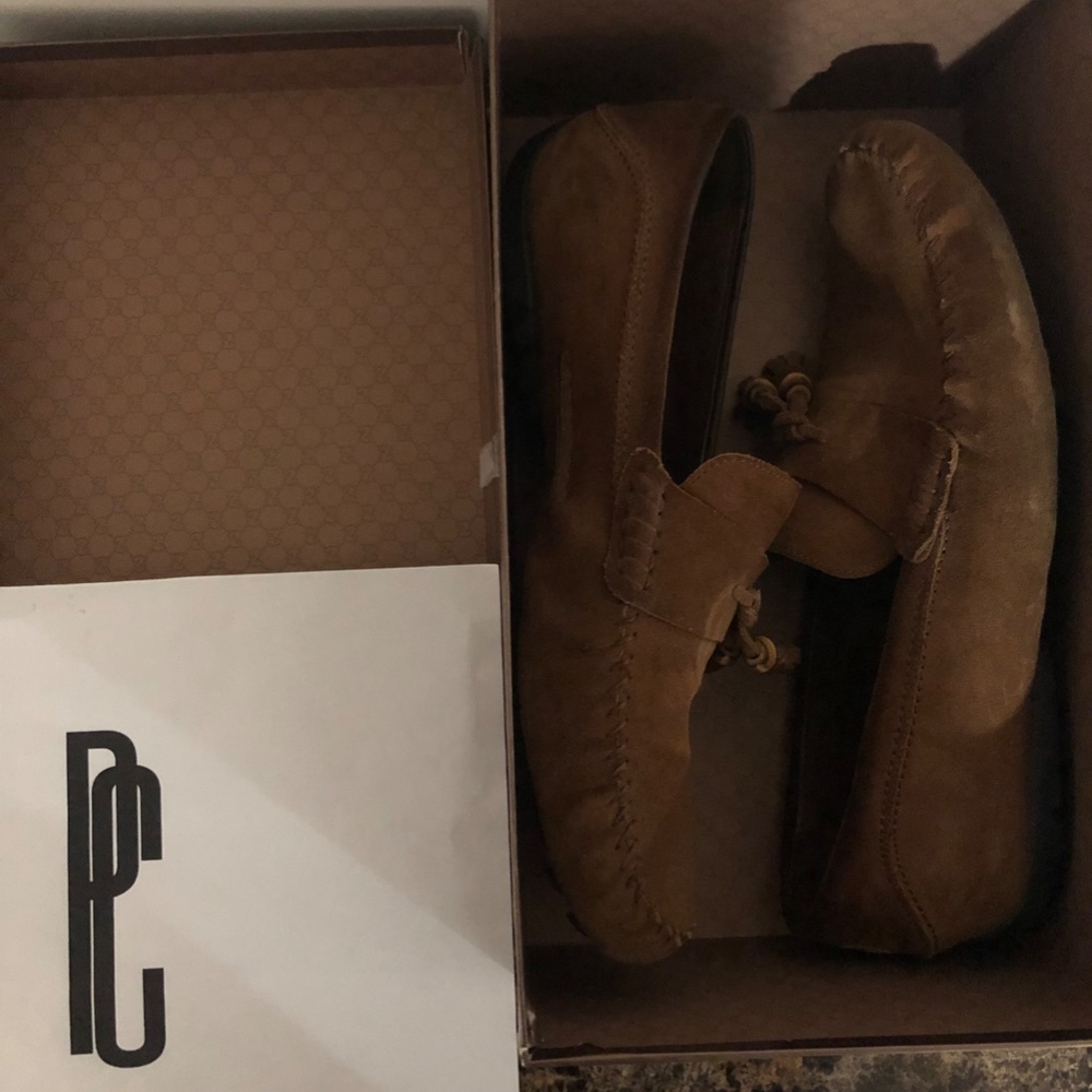 Gucci Moca Pelle S Gomma Suede Cudu Moccasin Loafers - Picture 10 of 10